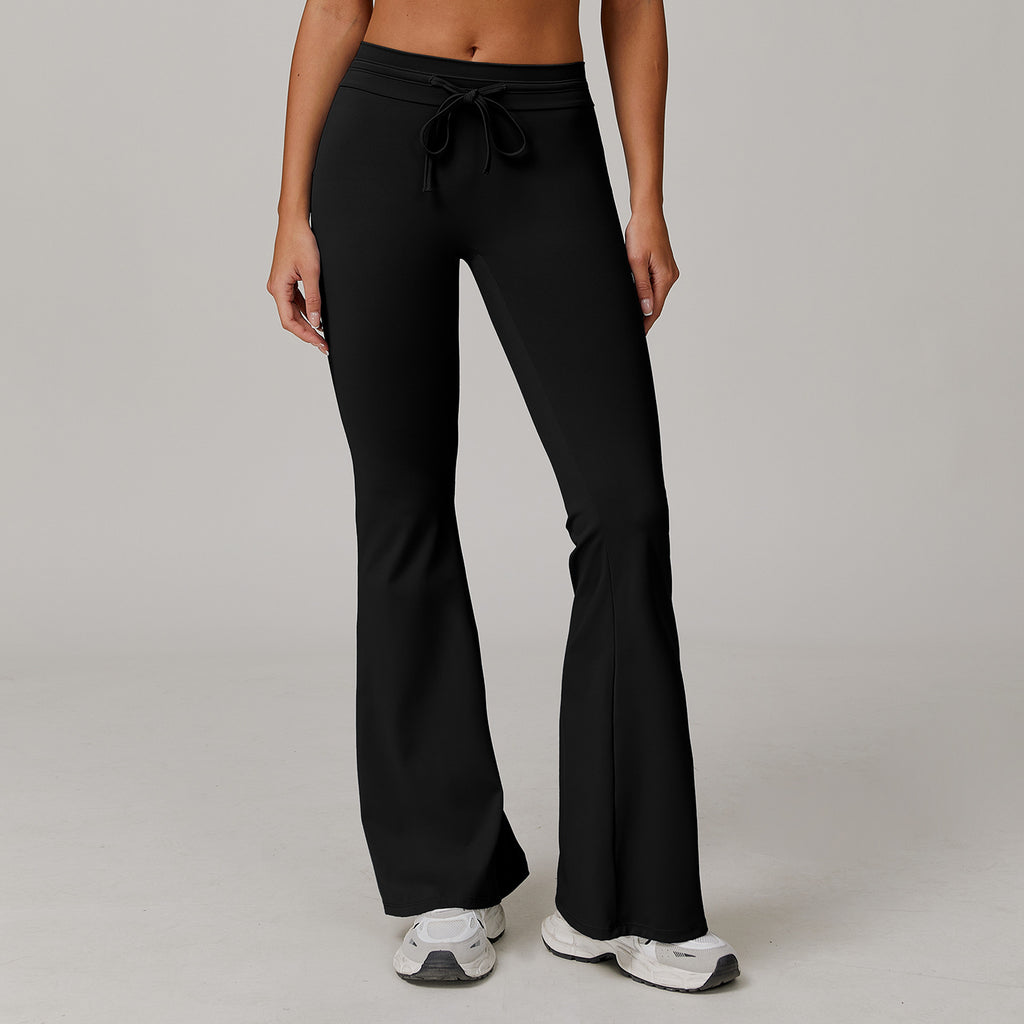 Sun Protection Sports Bell-bottom Pants High Waist Drawstring Breathable Cool Pants