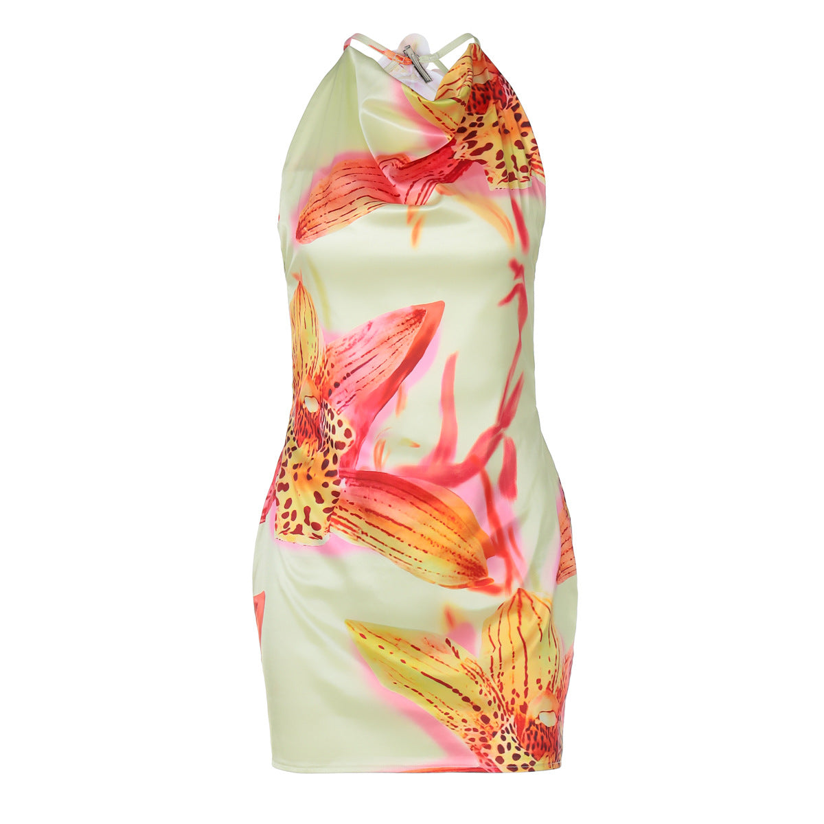 Fashion Halter Tube Top Color Printing Vacation Style Hot Girl Top
