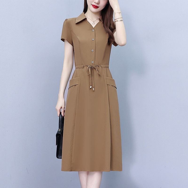 Mom Wear Plus Size Fashionable Stylish Short Sleeve Dress