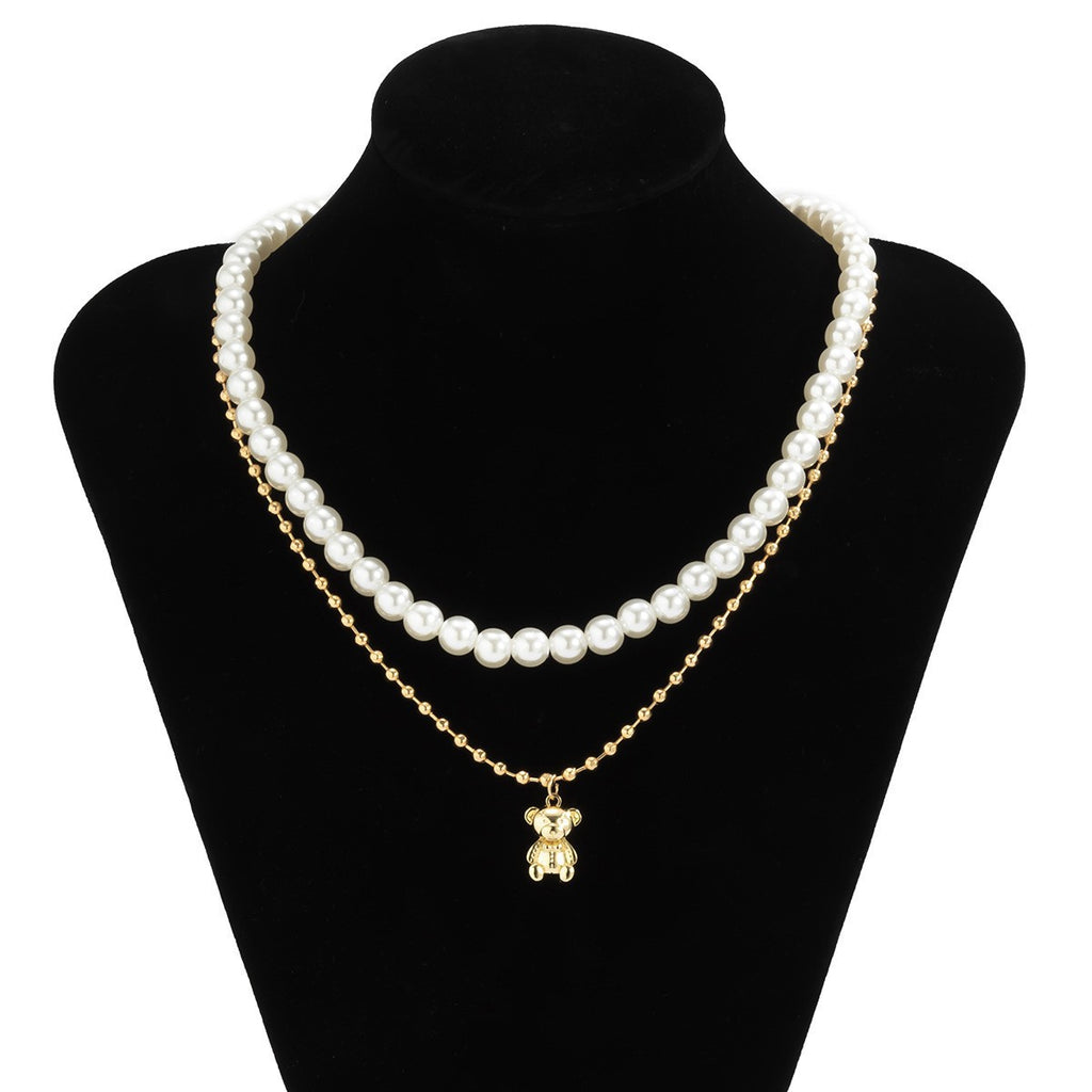Metal Light Luxury High-grade Sense Necklace And Earrings Suite