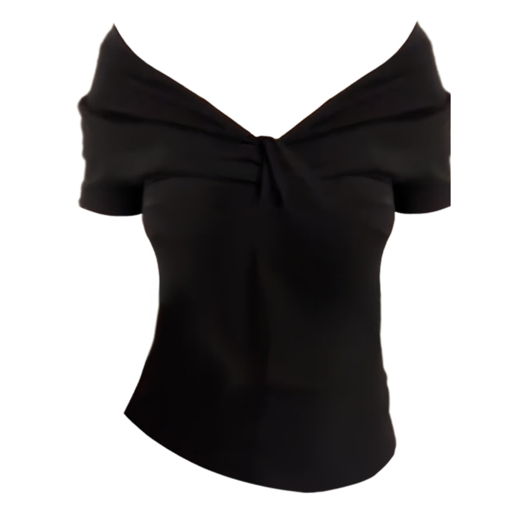 New Slim-fit Slimming Two-way Top Off-shoulder T-shirt Women