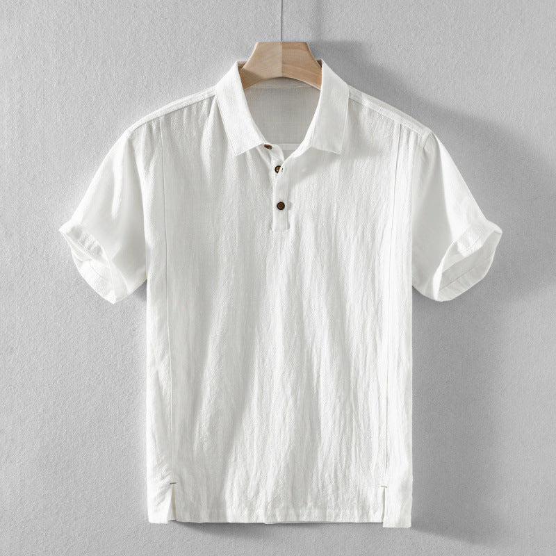 Men's Cotton And Linen Shirt Leisure Breathable Coat