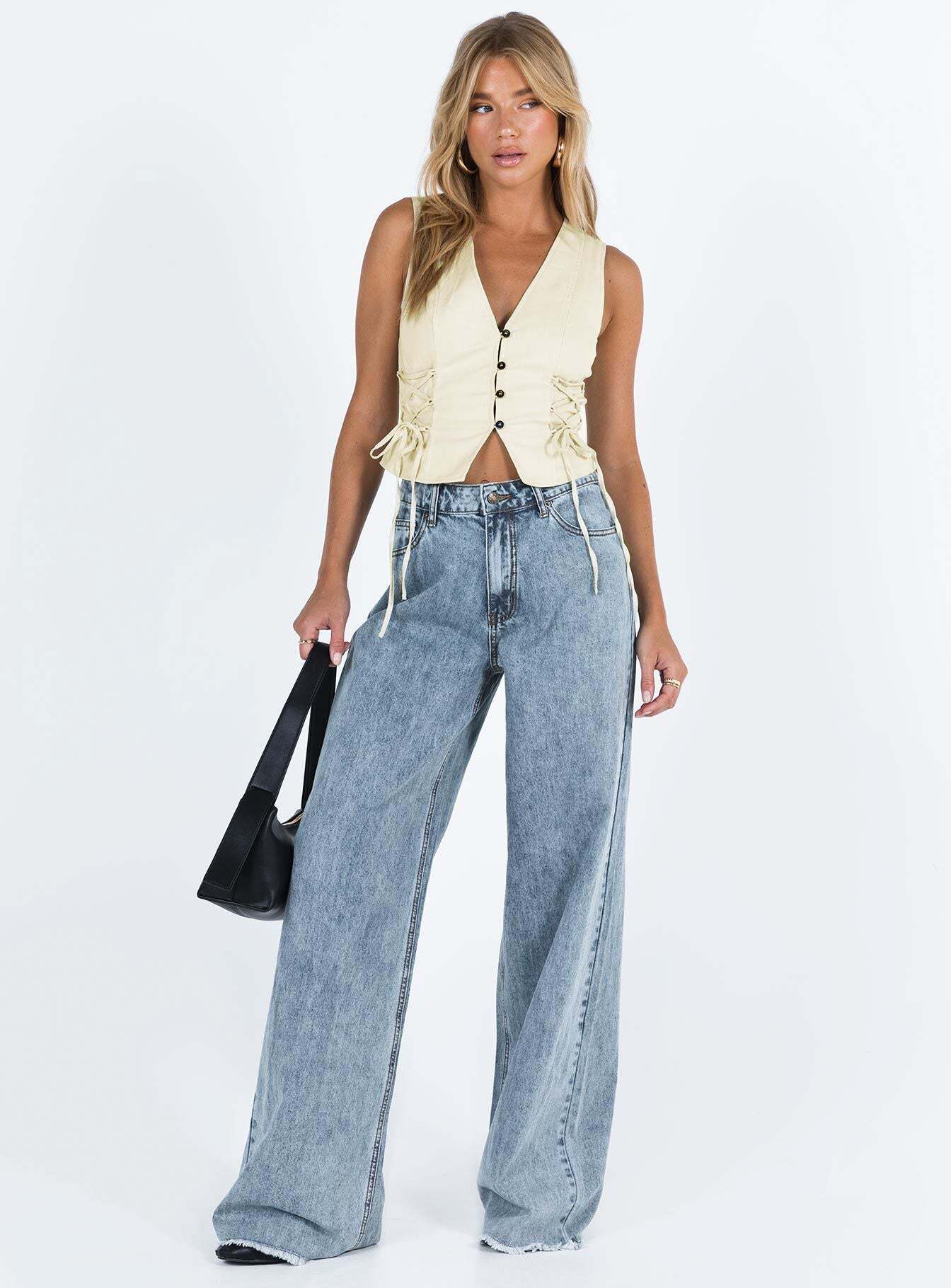 SC European And American Leisure Loose Denim Trousers Women