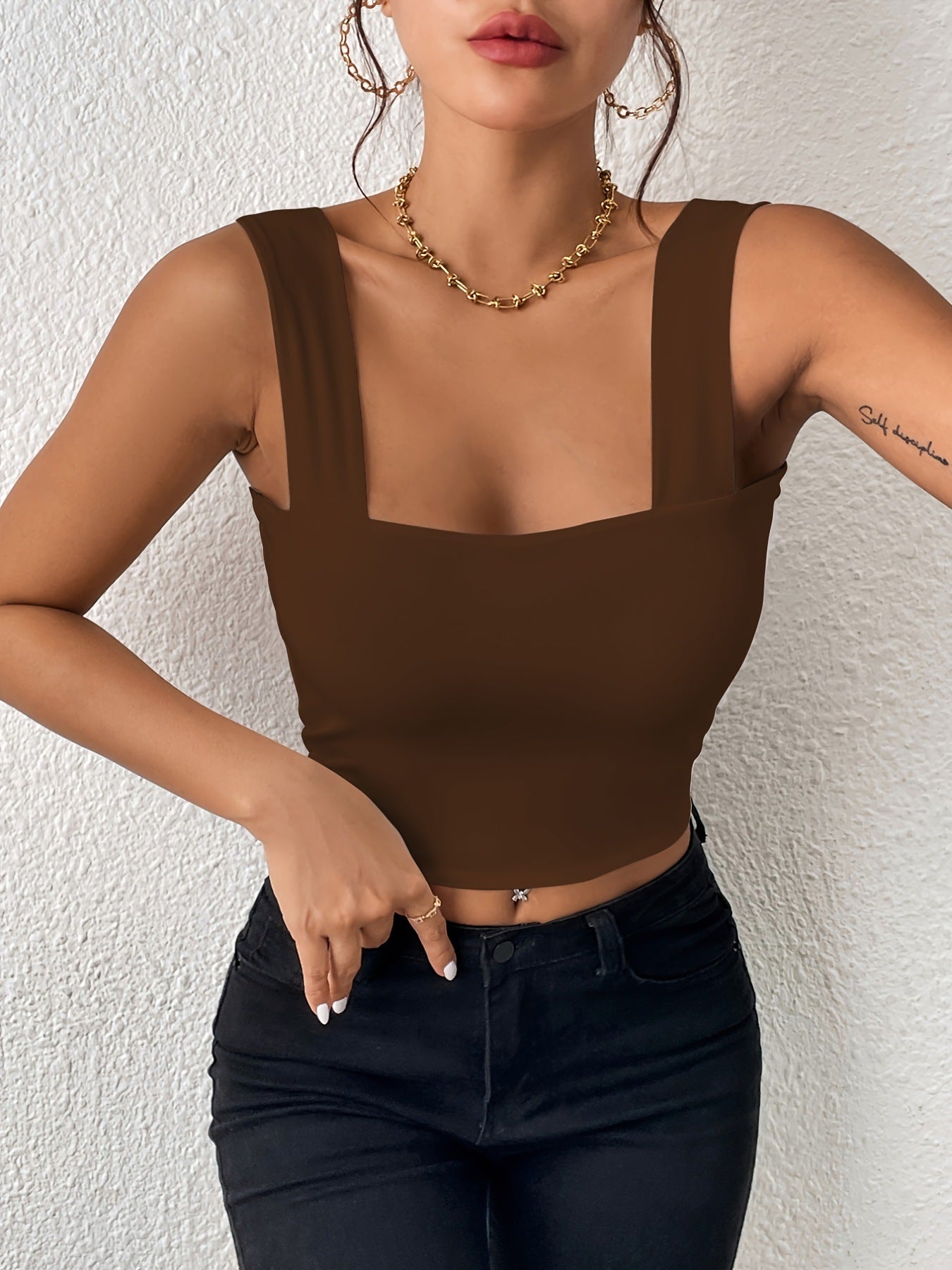 Camisole Wide Shoulder Strap Sleeveless Women