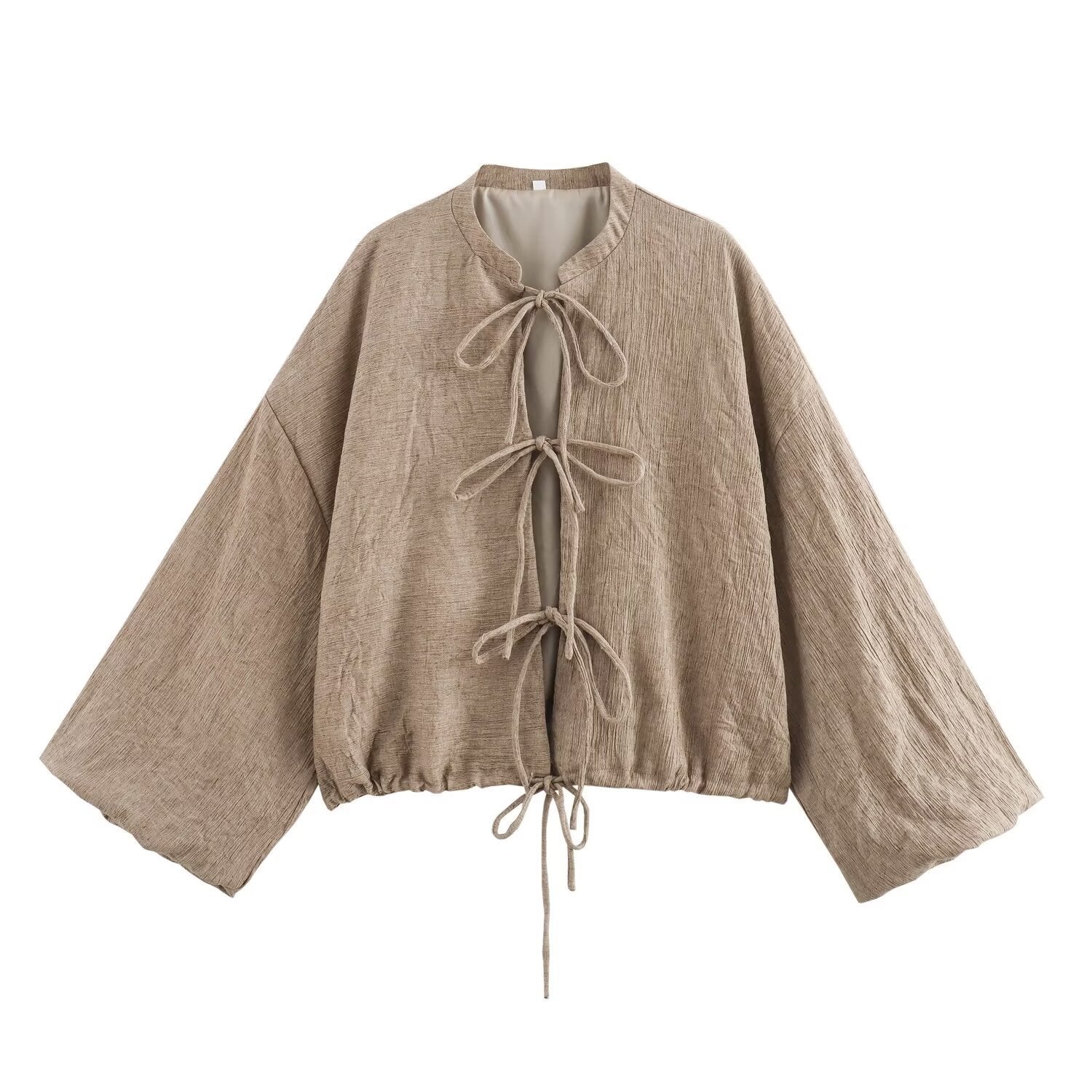 All-matching New Chinese Style Round Neck Short Coat