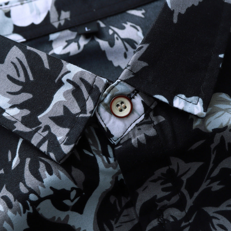 Autumn Chinese Style Long Sleeve Printed Shirt