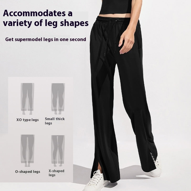 Outdoor Ice Silk Quick-dry Pants Women's Breathable Wide-leg Pants