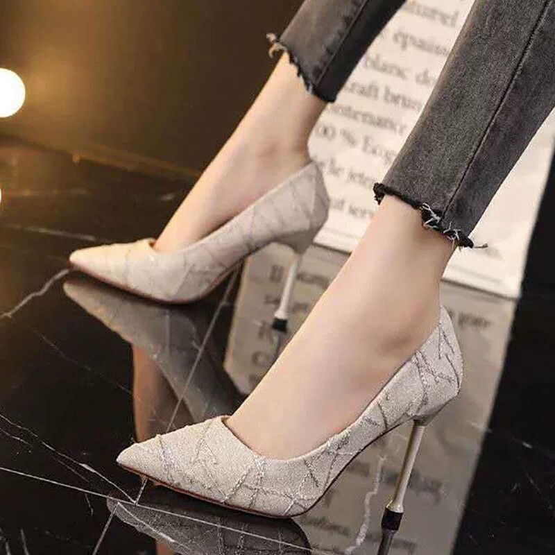 French Small Heel Shoes Design Socialite Stiletto Heel