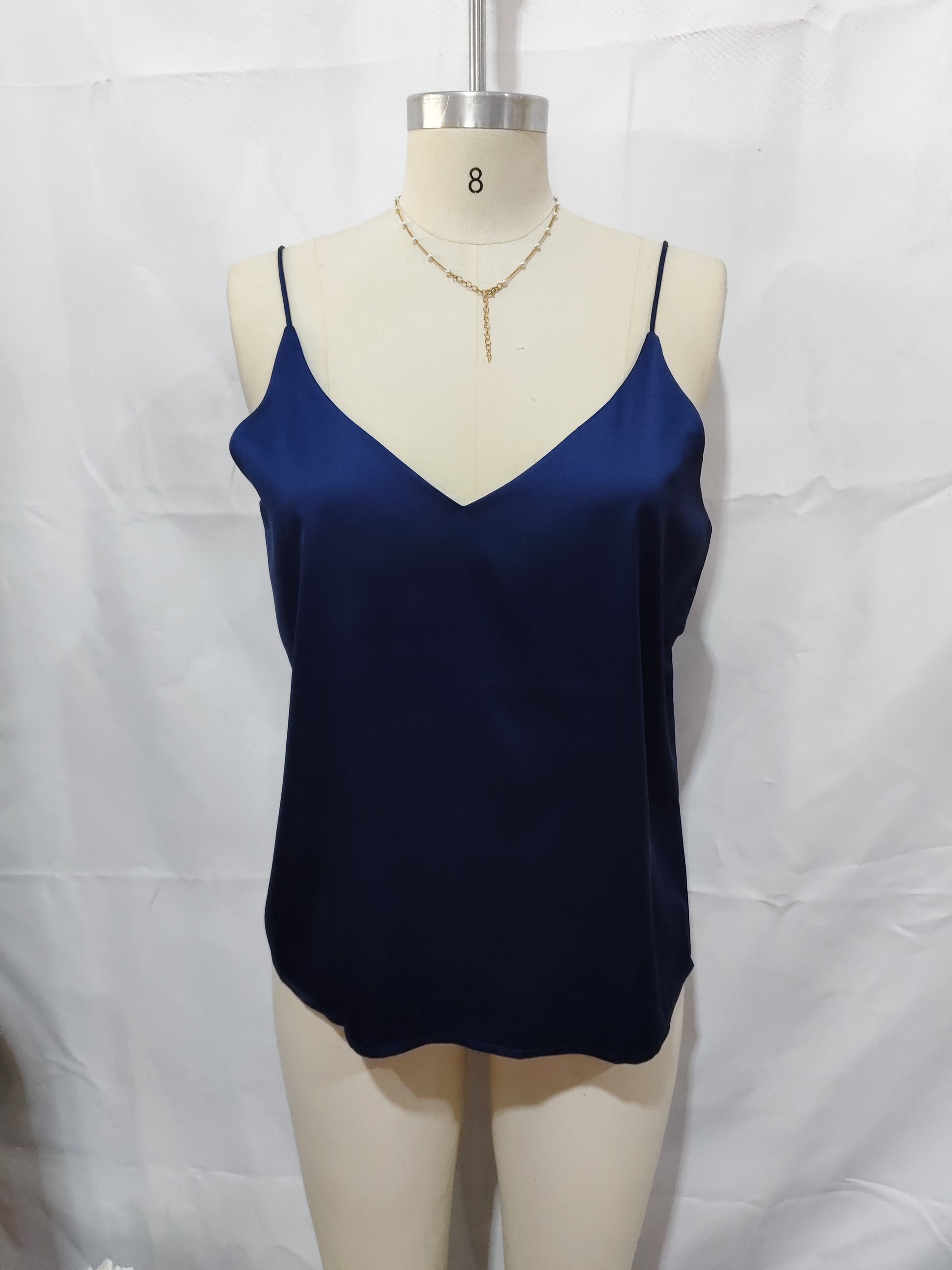 New Women's Silk Adjustable Spaghetti Strap Tank Top Loose