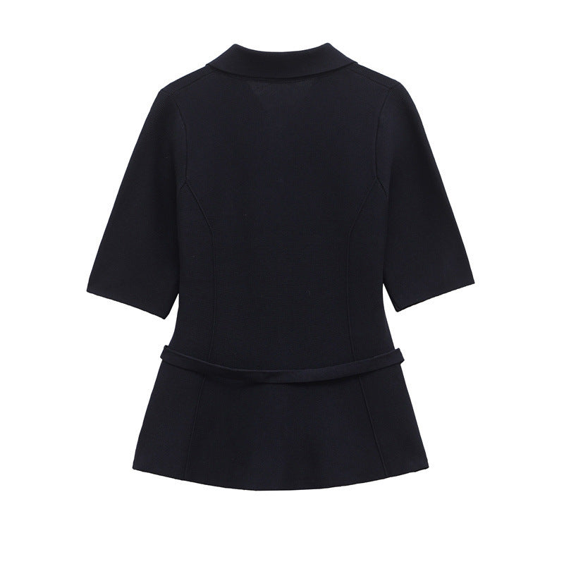 Belt Decorative Lapel Jacket