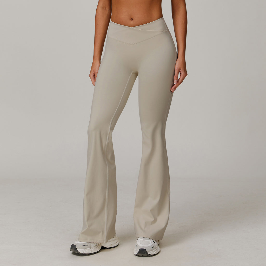 High Waist Running Sports And Leisure Skinny Versatile Bell-bottom Pants Women