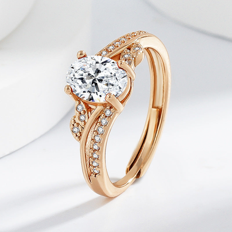 Garnet Oval Multi-color Colored Gems Ring For Women