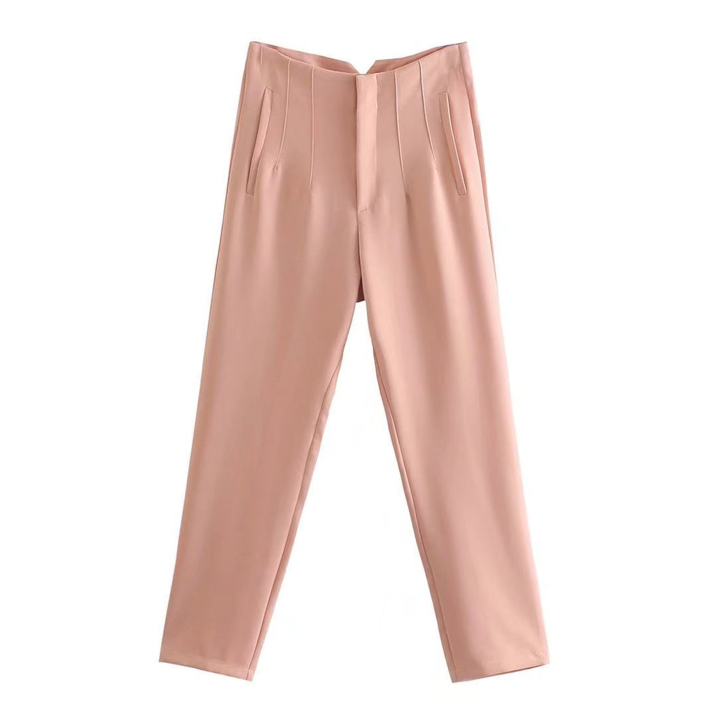 Women's Fashion Slim Fit Slimming High-waisted Trousers