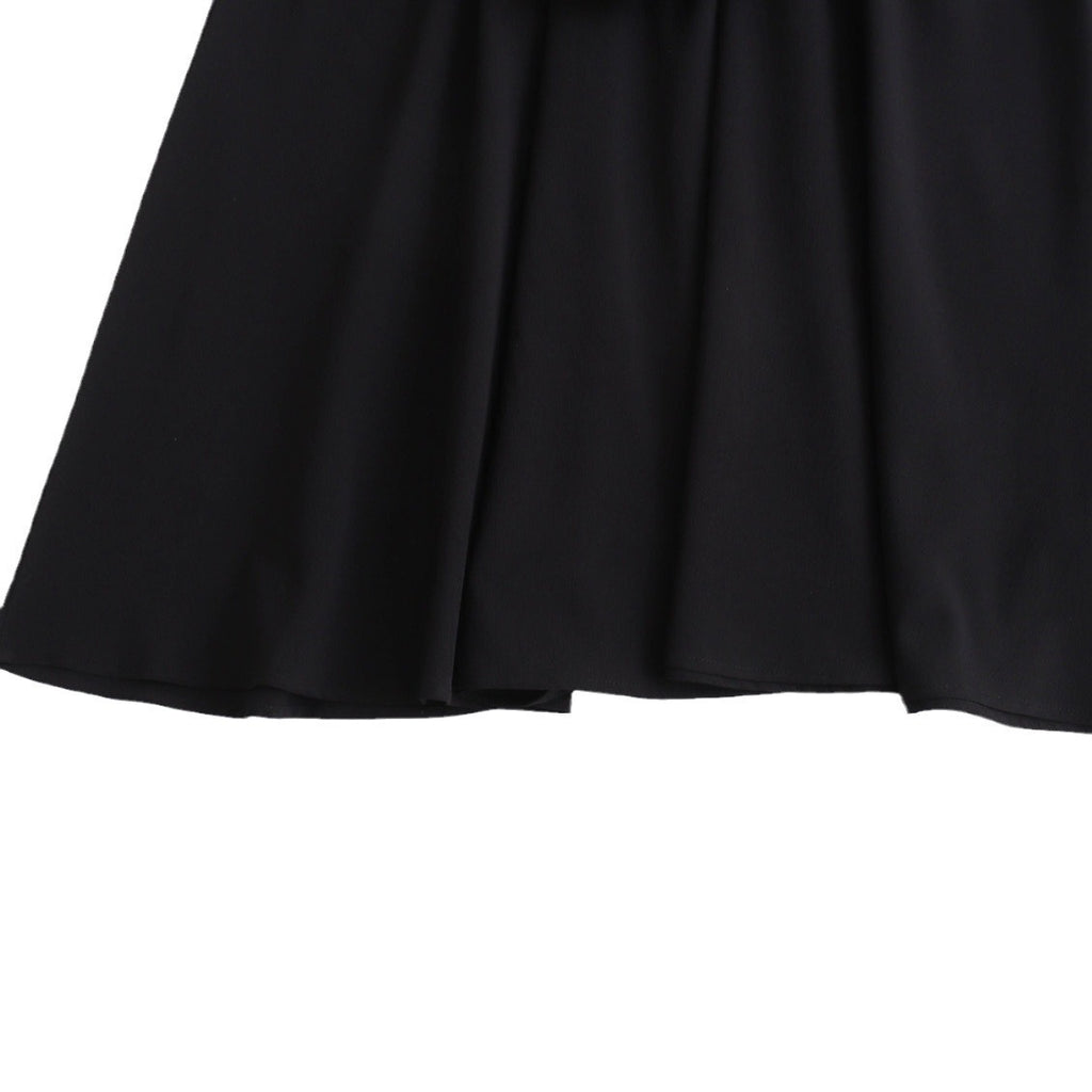 European And American Elegant Style Sleeveless Vest Color Collision Design Long Dress For Women