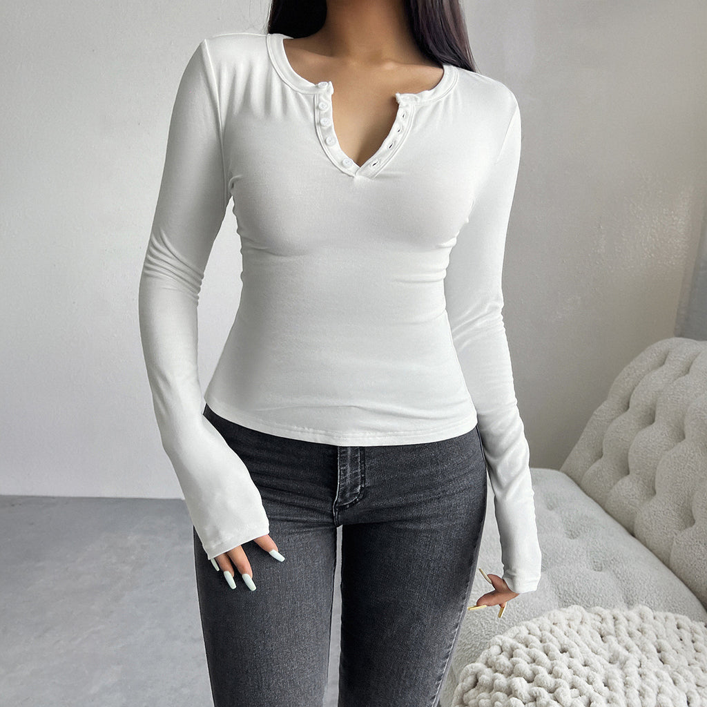 Autumn Winter Coat Women's Clothes Long Sleeve T-shirt