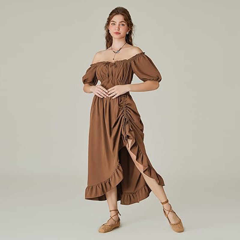 Retro Irregular Women's Stage Dress