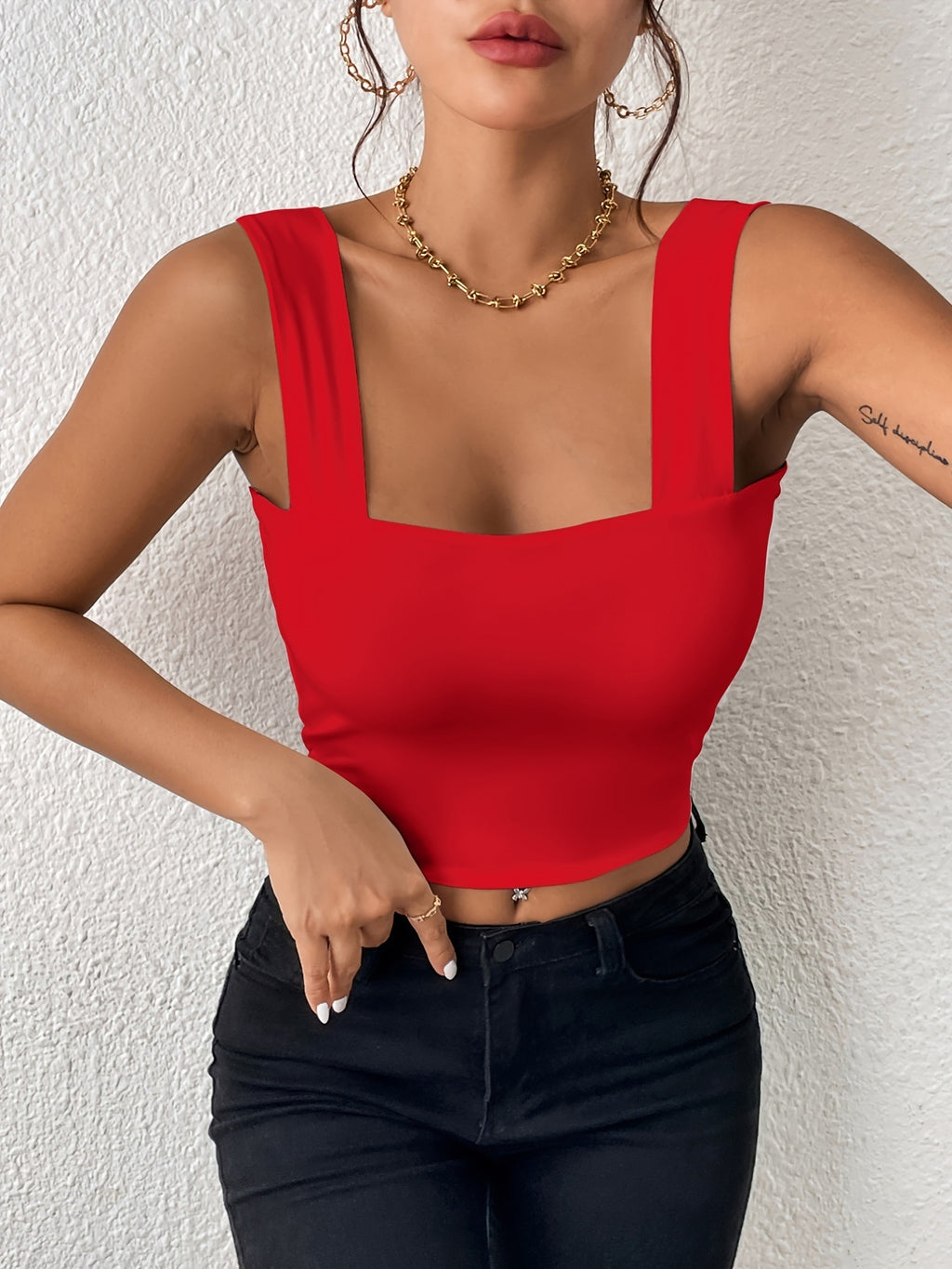 Camisole Wide Shoulder Strap Sleeveless Women