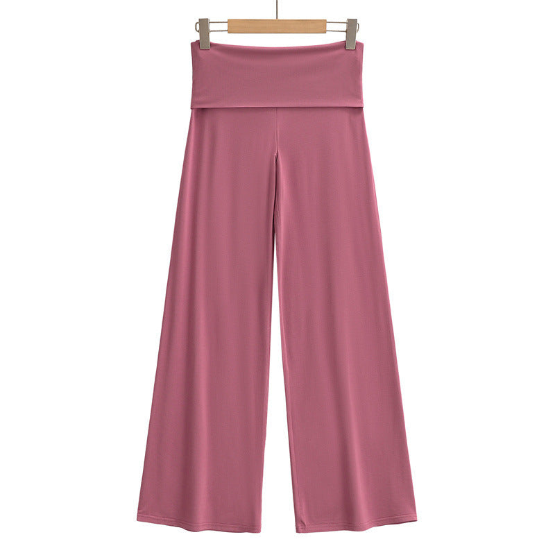 Women's Waist Straight Wide-leg Pants