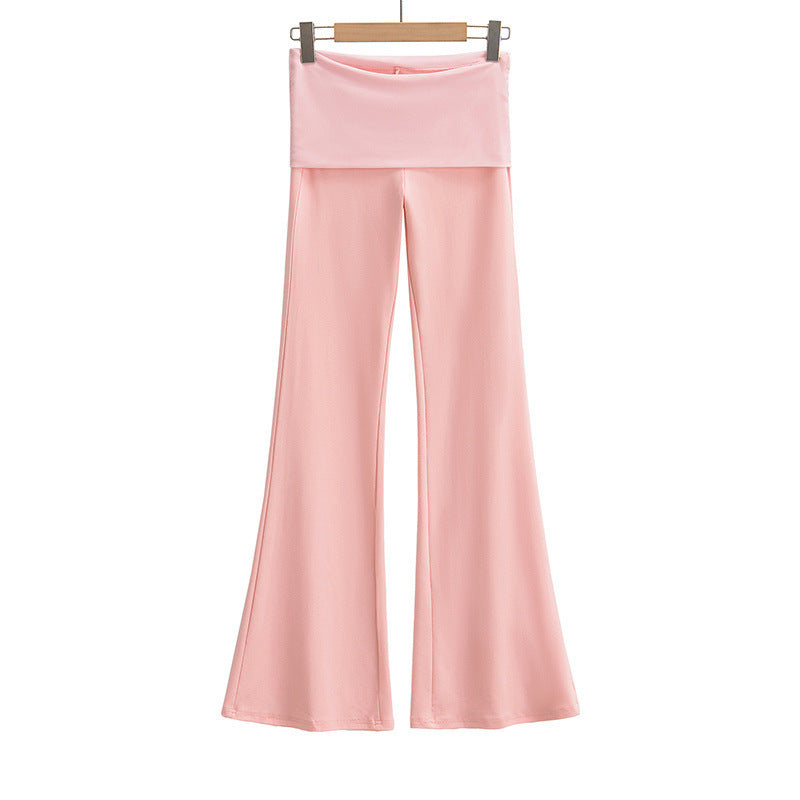 High Waist Casual Air Straight-leg Pants Slimming Straight Nude Feel Loose Wide Leg Pants