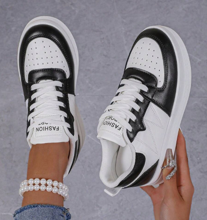 Womens White Chunky-soled Elevating Sneakers