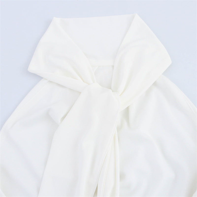 European And American Style Women's Fashion Temperament Waist-controlled Slimming Halter Dress