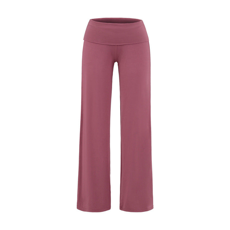 Women's Waist Straight Wide-leg Pants