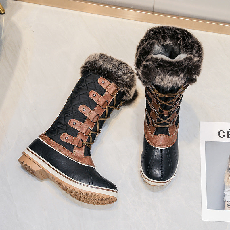 Women's High-top Flat Snow Boots