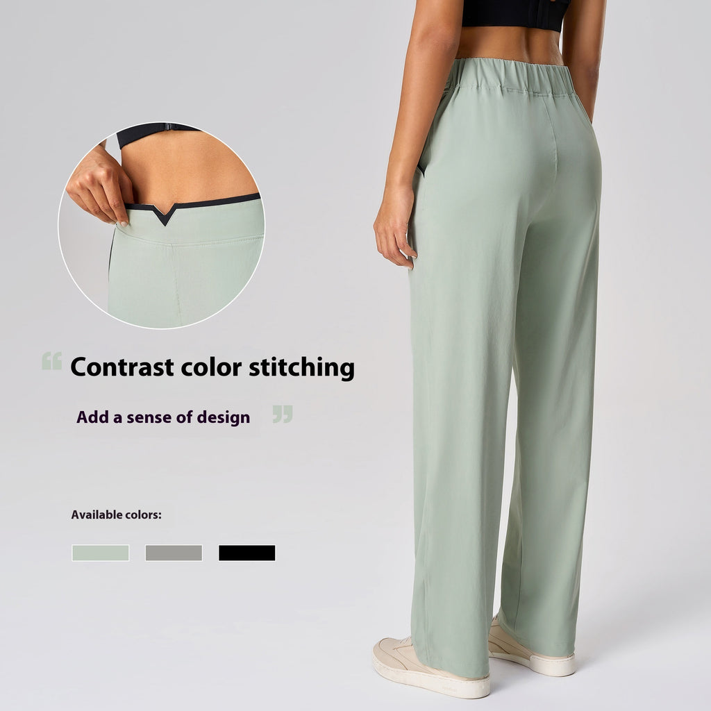 Casual Versatile Yoga High Waist Drooping Wide-leg Pants