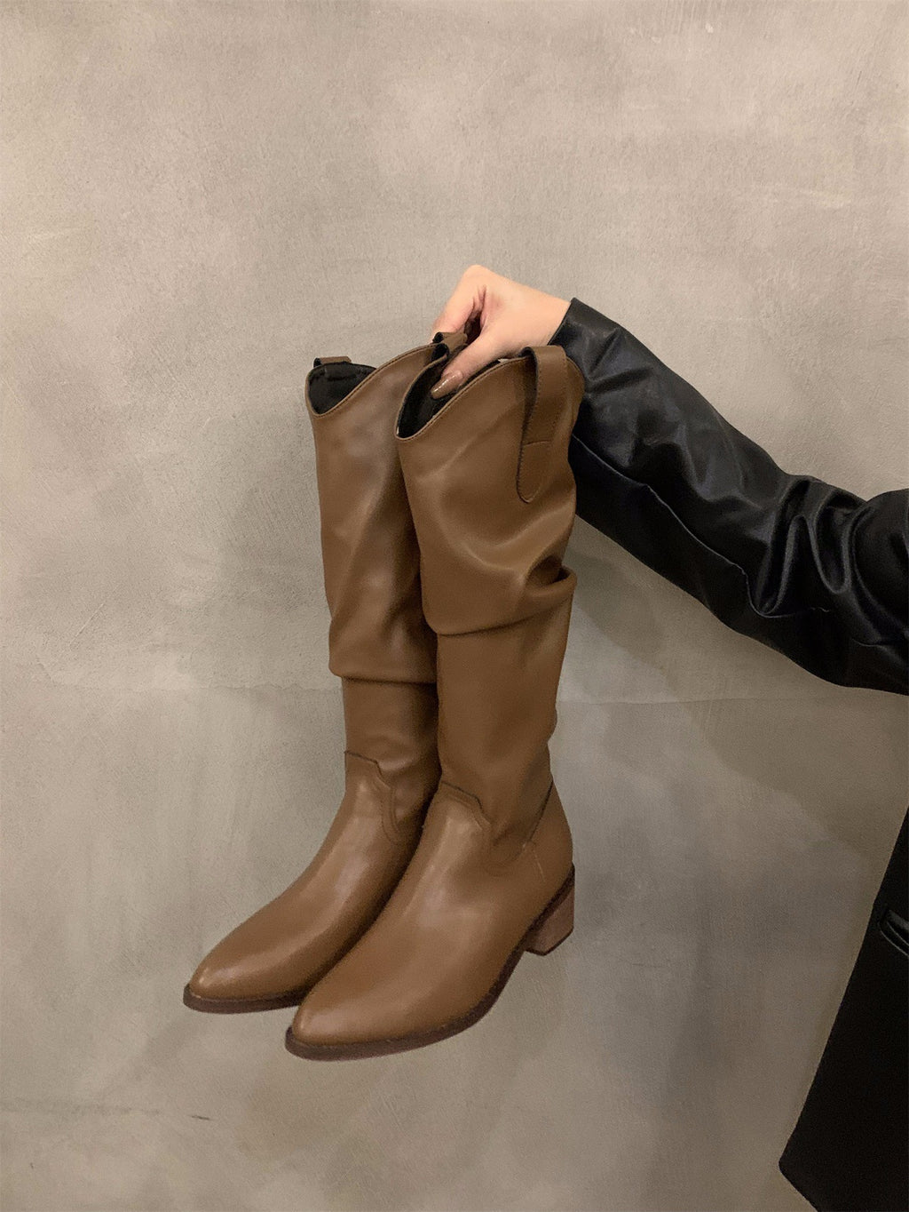 Pointed-toe Western Denim Boots Children