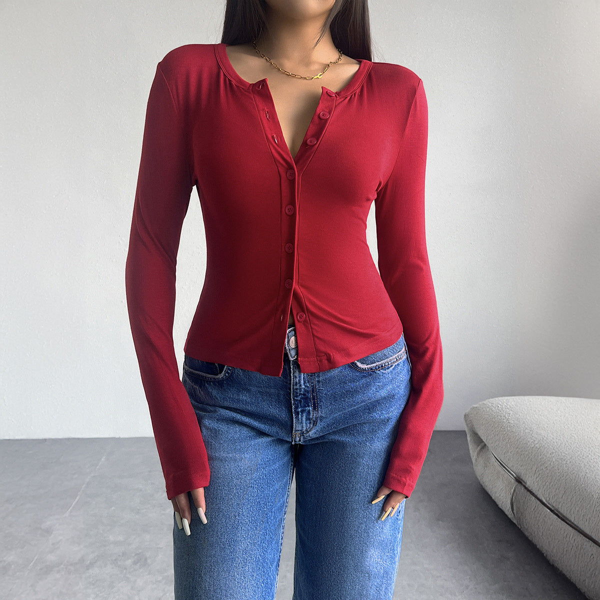Autumn Winter Coat Women's Clothes Long Sleeve T-shirt