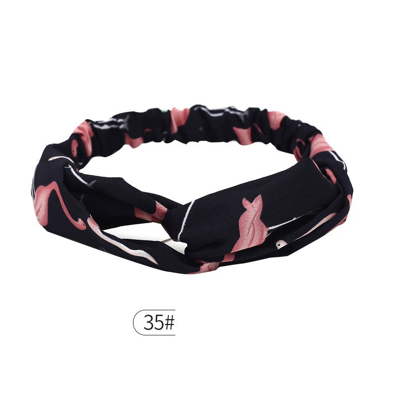 Elastic Cross Hairband Ladies Headband Hair Band Yoga Sports Headband