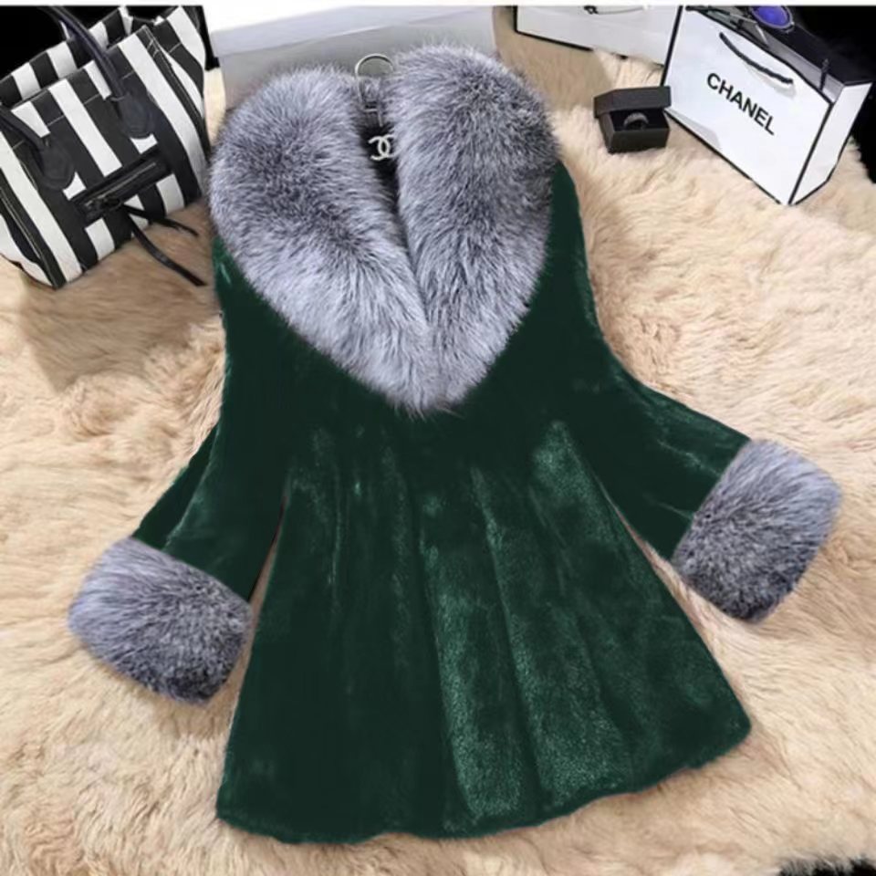 Artificial Mink Hair Women's Long Big Fur Collar