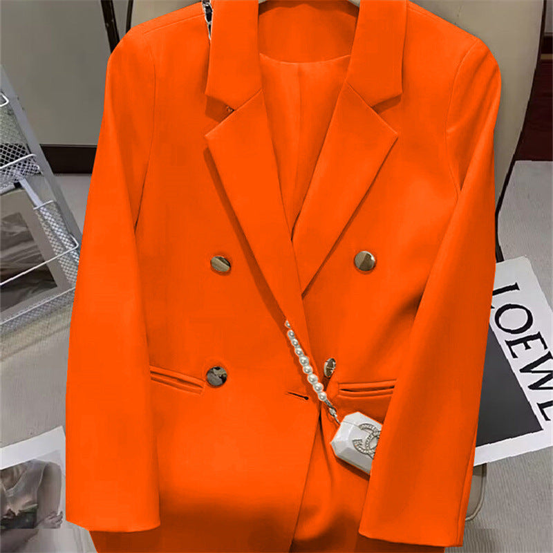 Women's Metal Buckle Suit Jacket