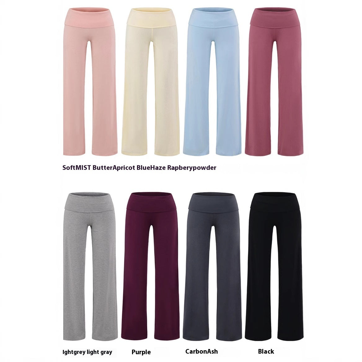 Women's Waist Straight Wide-leg Pants
