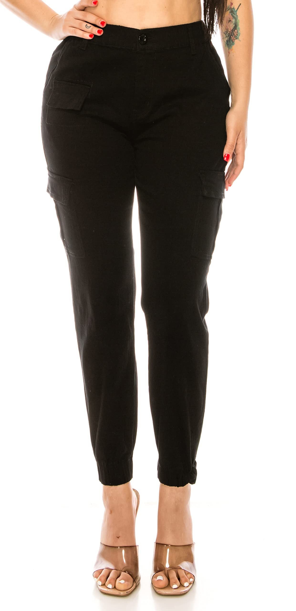 Women's Overalls Multi-pocket Design Elastic