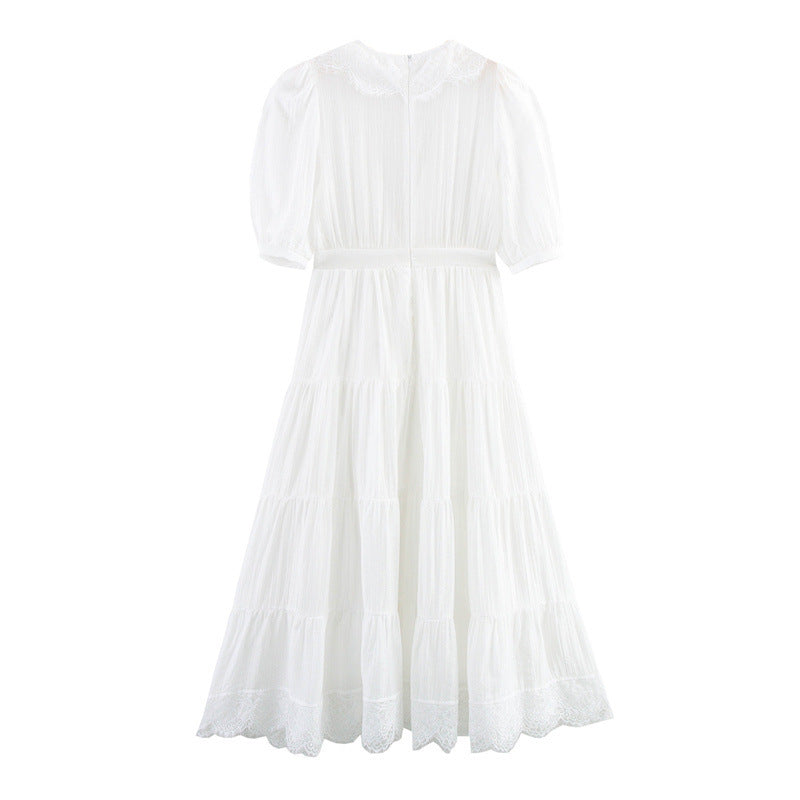 Stitching Lace Pure Desire Wind Deep V Dress