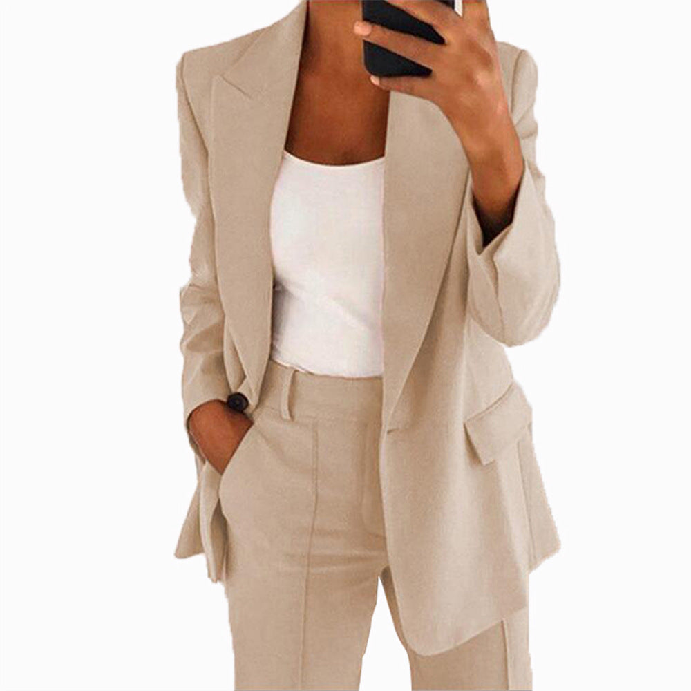 Lapel Slim-fit Cardigan Graceful Suit Jacket