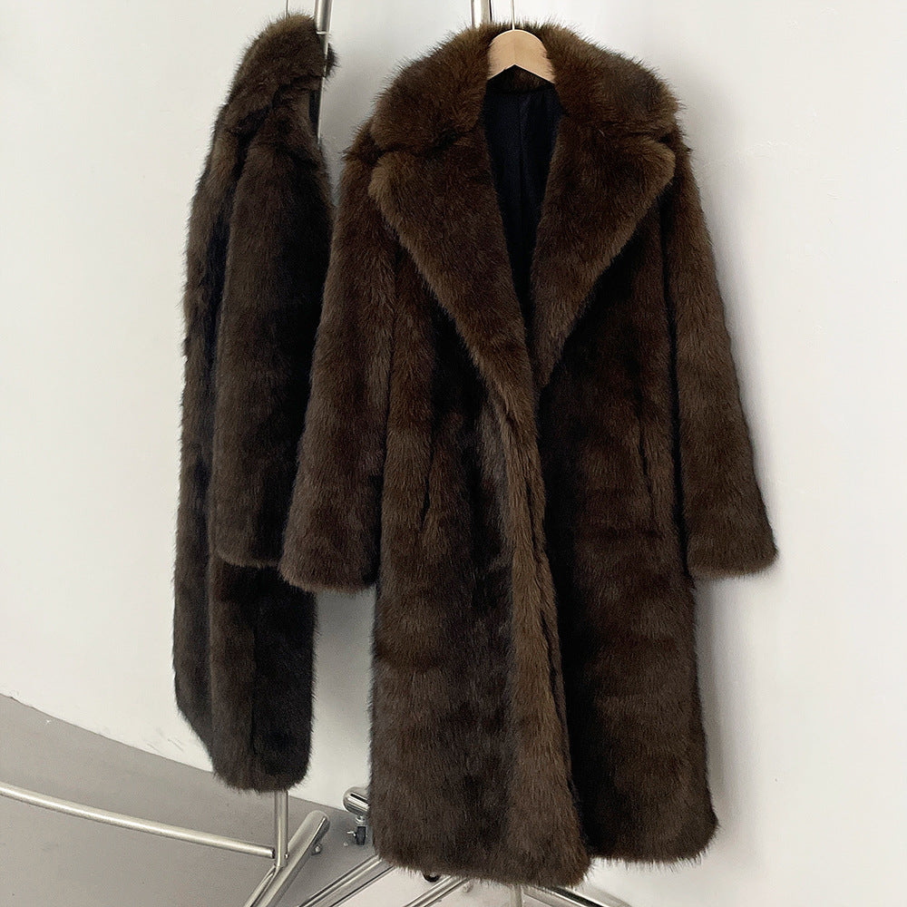 High-quality Artificial Fur Faux Fur Coat For Women