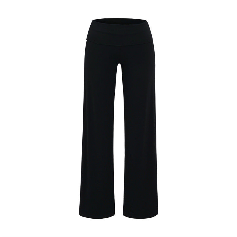 Women's Waist Straight Wide-leg Pants