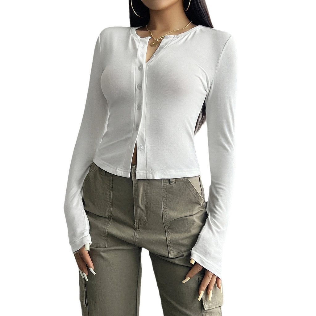 Autumn Winter Coat Women's Clothes Long Sleeve T-shirt