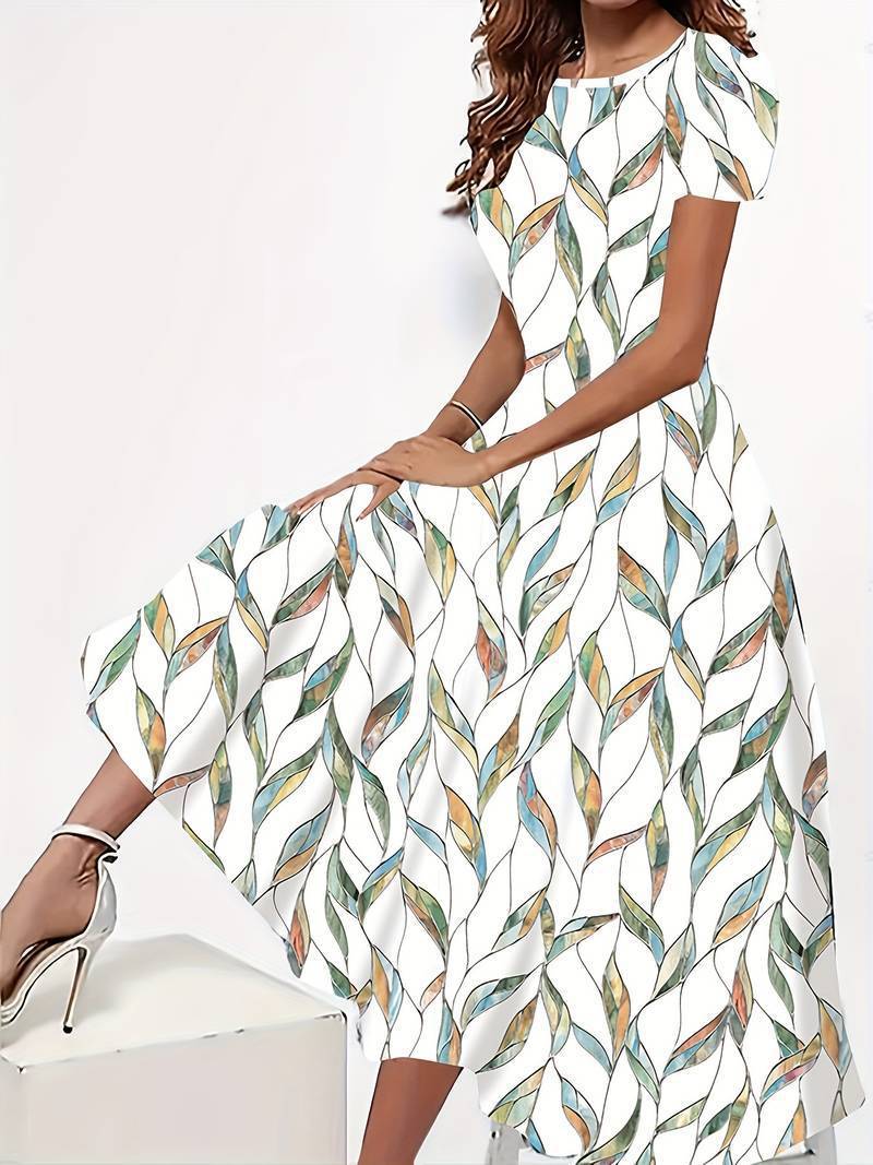 Women's Round Neck Short Sleeve Dress