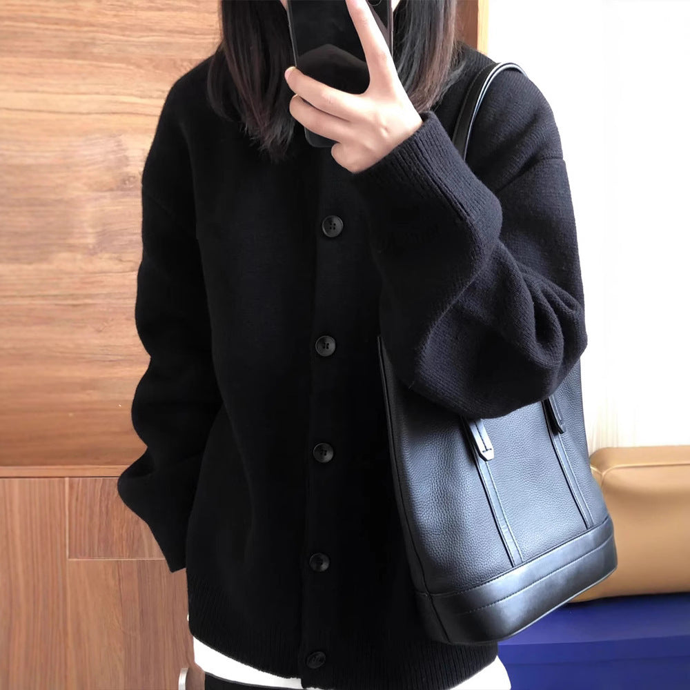 Autumn And Winter High-grade Casual Sweater Coat