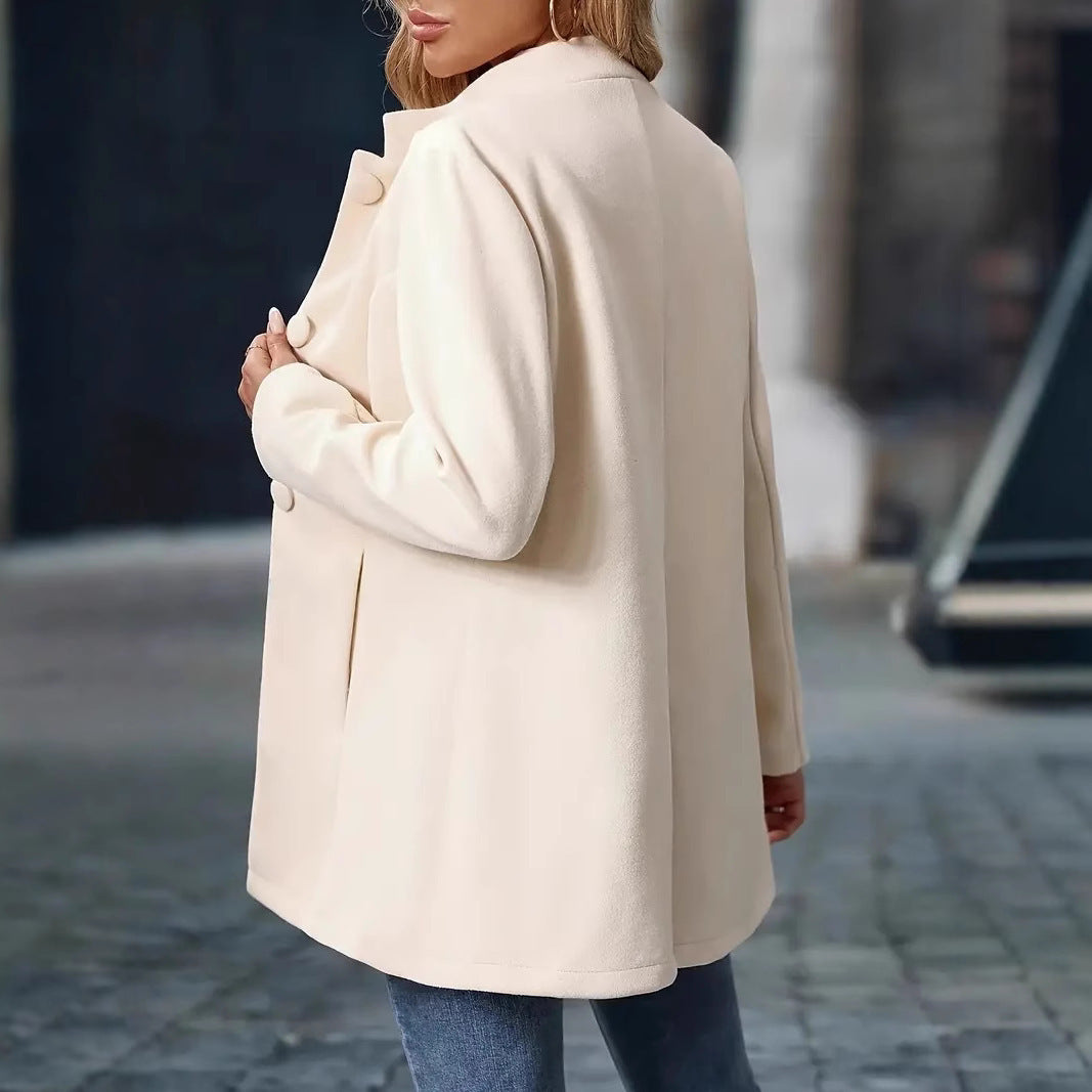 Pocket 3 Breasted Slim Coat Jacket