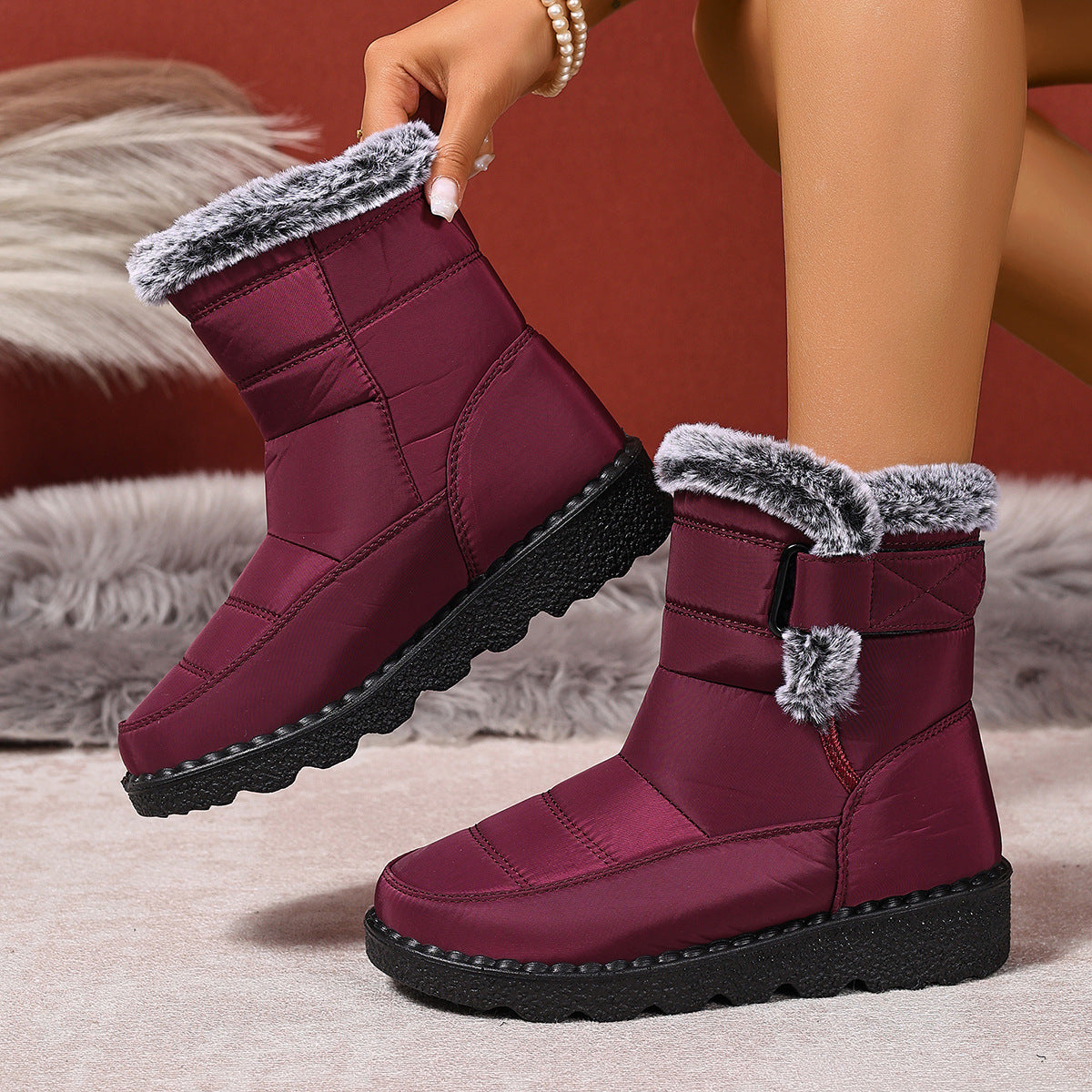 Women's Snow Boots Plus Size Wear-resistant Comfortable Warm Boots