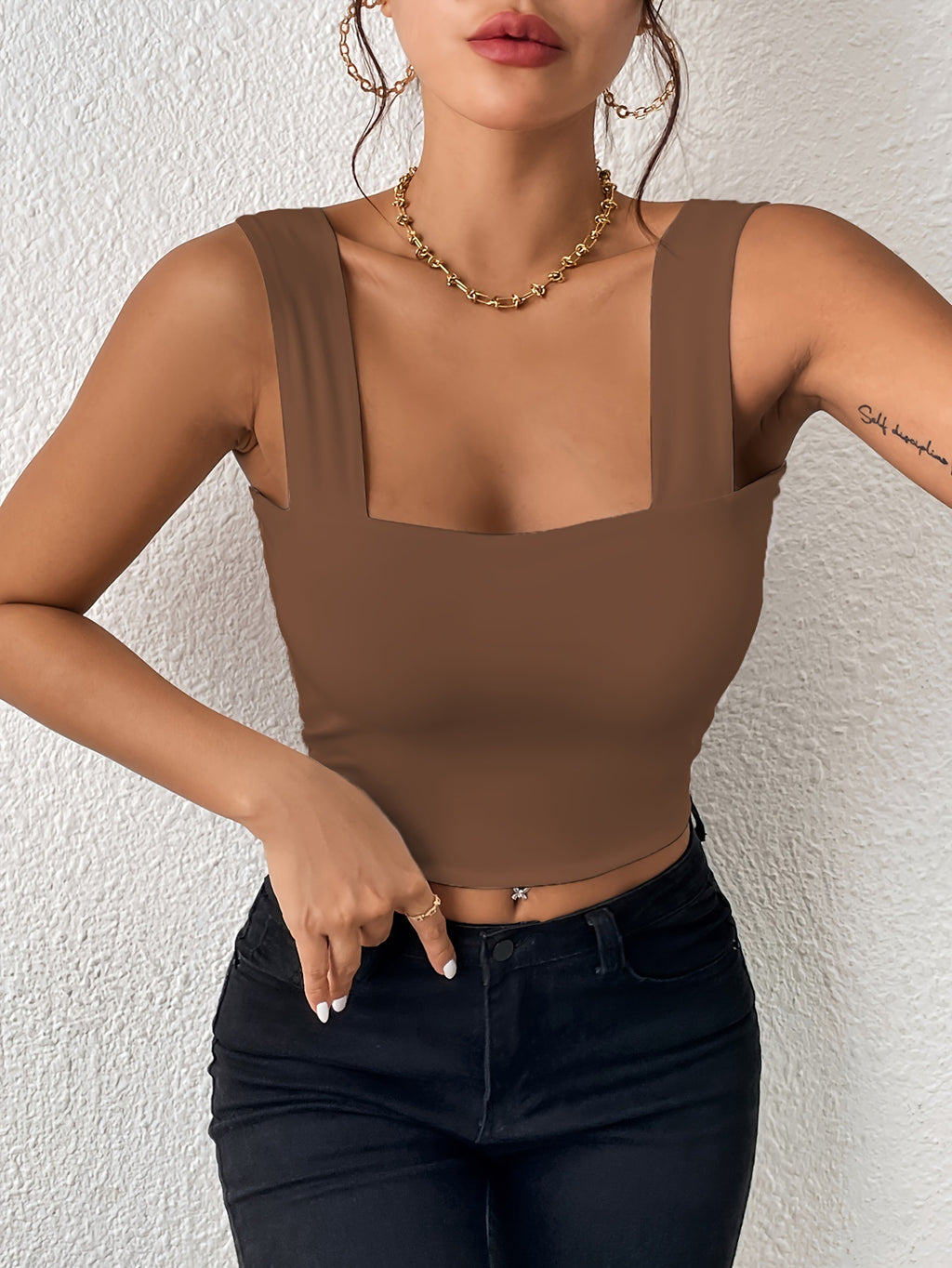 Camisole Wide Shoulder Strap Sleeveless Women