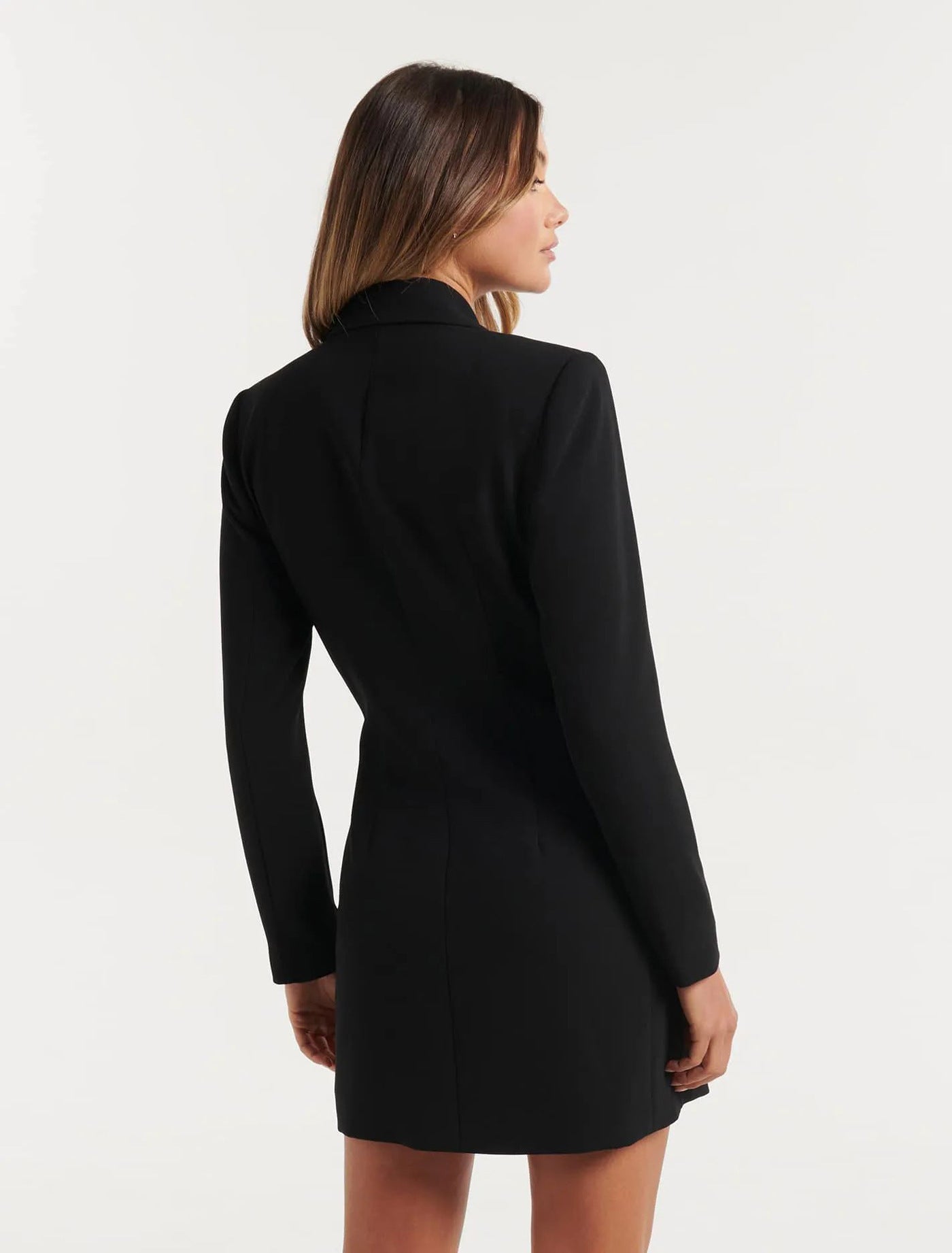 Solid Color Casual Double Breasted Mid-length Suit