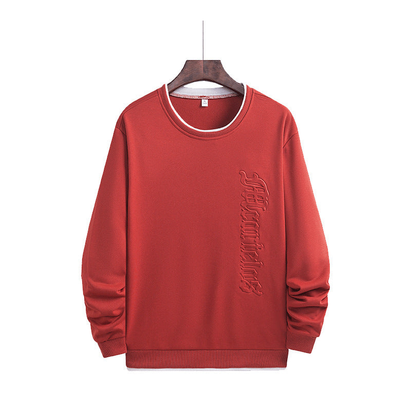 Thin Men's Sweater T-shirt Round Neck Bottom Shirt Loose