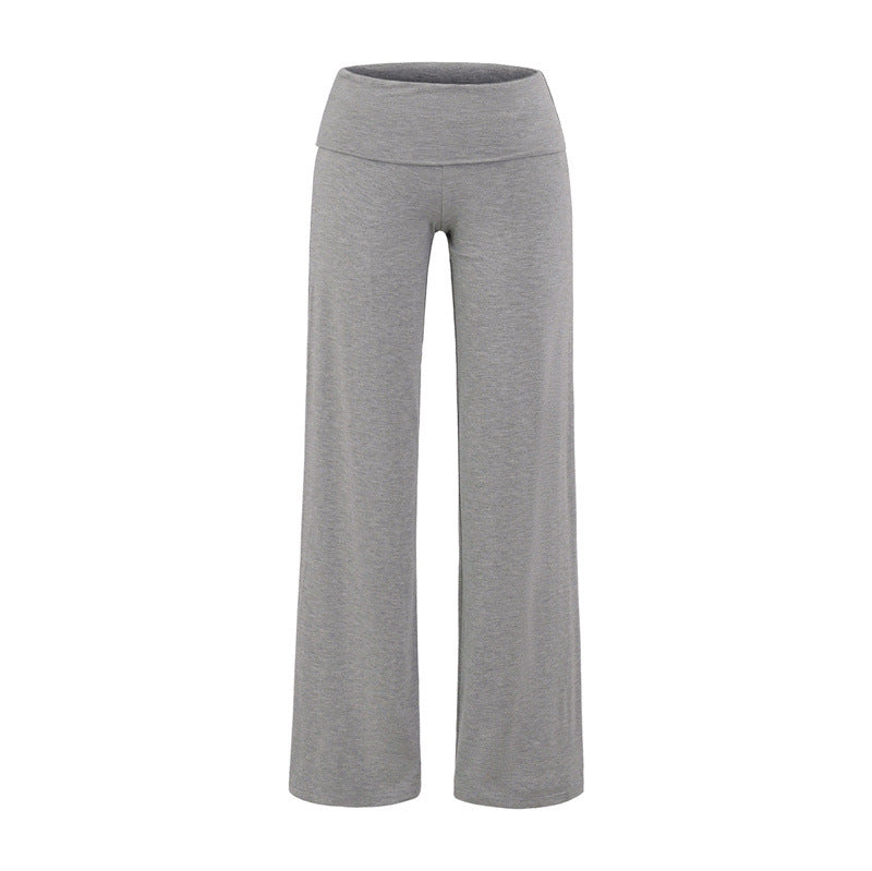 Women's Waist Straight Wide-leg Pants
