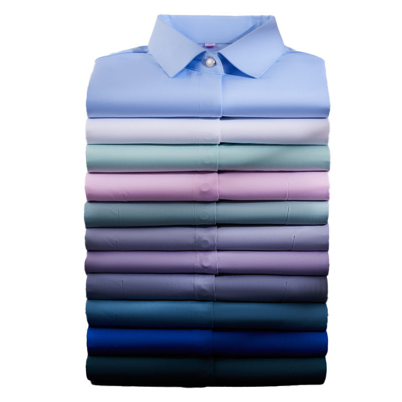Bamboo Fiber Business Short Sleeve Non-ironing Stretch Shirt