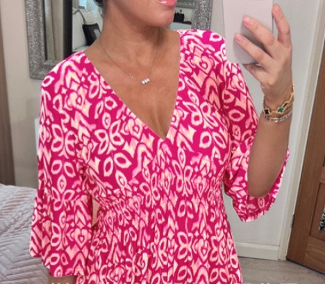 New Plus Size Super Fairy V-neck Floral Dress For Beach Vacation, Loose Long Skirt